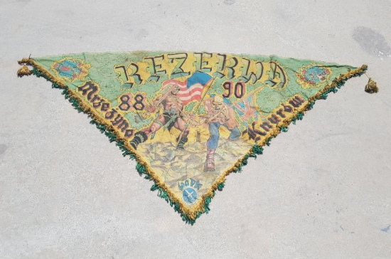 1988-1990 POLONYA HAVA KUVVETLERİ EL YAPIMI FLAMA