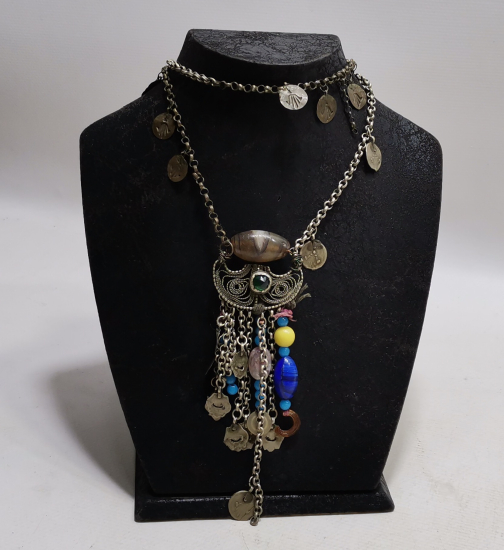 OSMANLI DÖNEMİ ŞAMAN İŞİ ÇOK NADİR KIZ - GELİN BOYUNLUĞU 