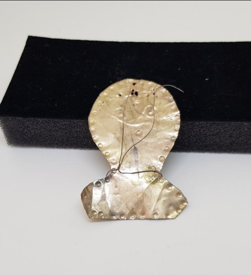 OSMANLI DÖNEMİ İNSAN BAŞI FORMLU GÜMÜŞ İKONA ADAKLIĞI