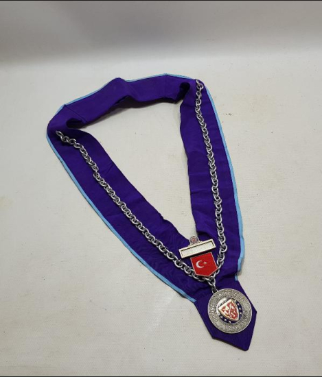 1950 TARİHLİ ORJİNAL ASKILI ÜST DÜZEY MASON MADALYA 