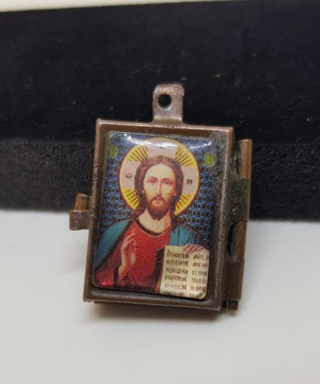 ANTİKA HIRİSTİYAN İKONİK KOLYE UCU