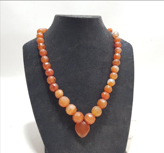 OSMANLI DÖNEMİ FASETA KESİM AKİK TAŞLI GERDANLIK 