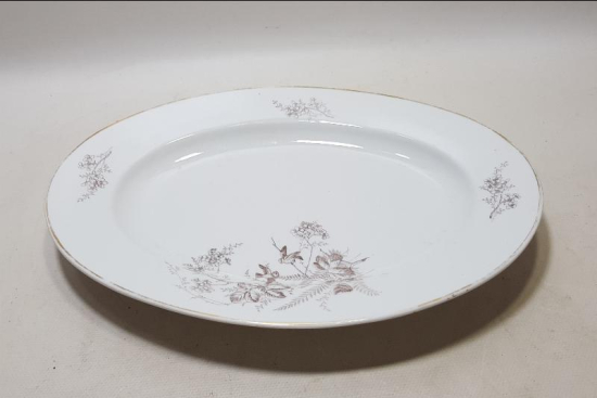 OSMANLI DÖNEMİ H. N. NICOTIAN & C. CONSTANTINOPEL DAMGALI ÇOK NADİR DEV BOY PORSELEN SALATA TABAĞI