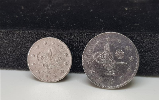 SULTAN ABDÜLHAMİD DÖNEMİ GÜMÜŞ 1 KURUŞ VE 2 KURUŞ LOTU