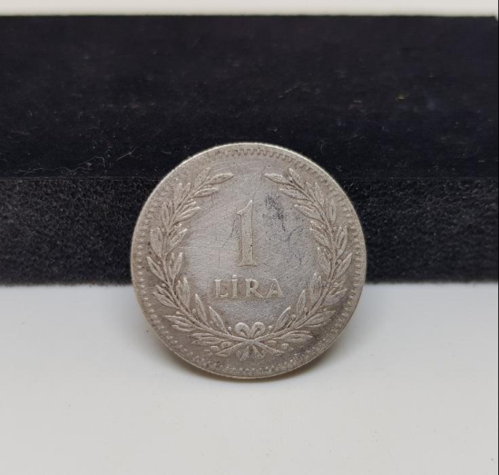 TÜRKİYE CUMHURİYETİ'NİN TEDAVÜLE VERİLMİŞ SON GÜMÜŞ PARASI 1948 TARİHLİ 1 LİRA