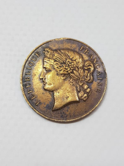 1880 FRANSIZ CUMHURBAŞKANI TARAFINDAN FRANSIZ ORDUSUNA BAYRAK DAĞITIMI HATIRASI MADALYASI 