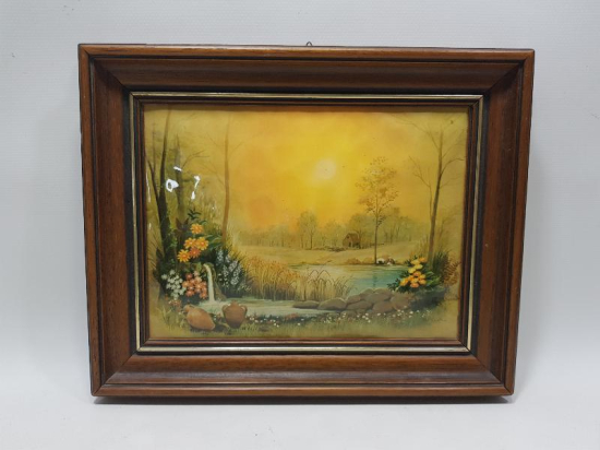 FRANSIZ SANATÇI İŞİ ANTİKA BAKIR ÜZERİ EL BOYAMA RESİM