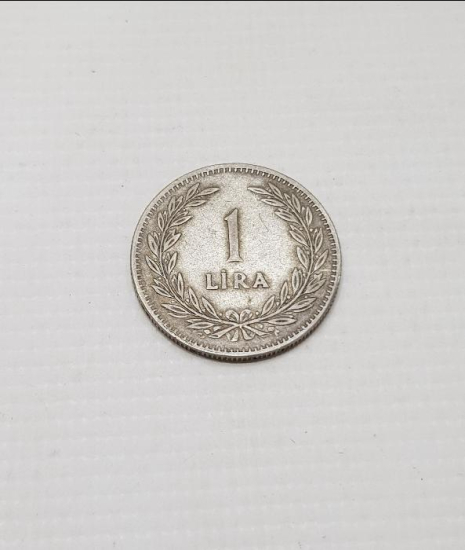 TÜRKİYE CUMHURİYETİ'NİN TEDAVÜLE VERİLMİŞ SON GÜMÜŞ PARASI 1948 TARİHLİ 1 LİRA
