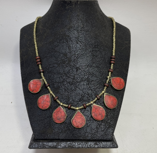 TURKUAZ TAŞLI ANTİKA TÜRKMEN İŞİ GERDANLIK