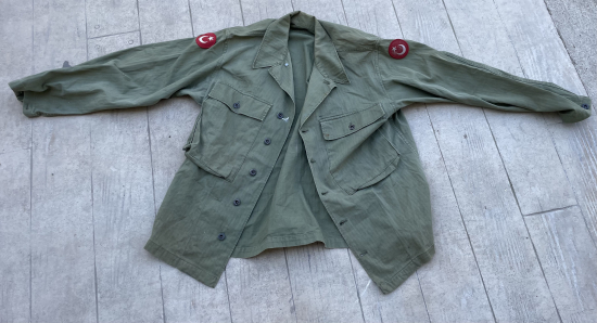 KORE SAVAŞI DÖNEMİ ÇOK NADİR KOLU AY YILDIZ PEÇLİ SUBAY CEKETİ