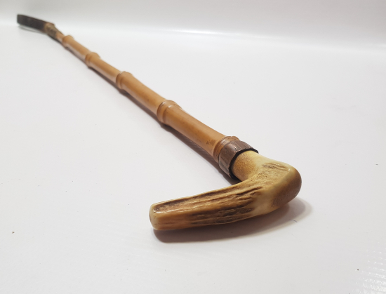 OSMANLI DÖNEMİ GEYİK BOYNUZU SAPLI SUBAY AT KAMÇISI