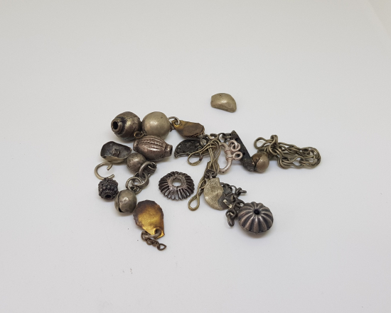 OSMANLI DÖNEMİ GÜMÜŞ TAKI PARÇALARI