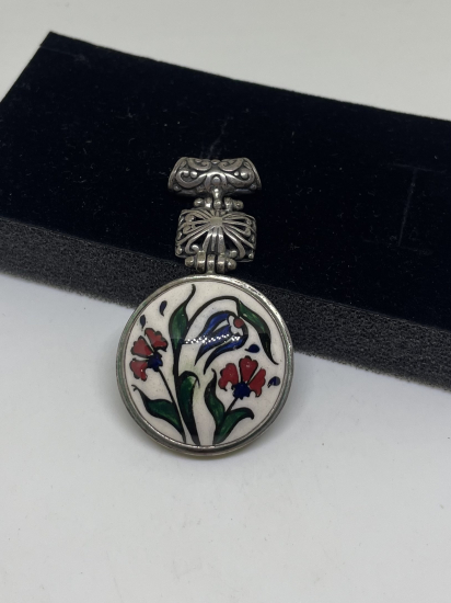 EL HAMRA MODEL KÜTAHYA İŞİ ÖZEL YAPIM ÇİNİLİ KOLYE UCU