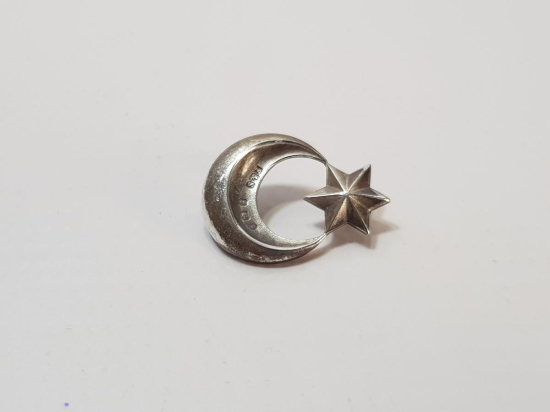 İŞGAL DÖNEMİ İSTANBUL POLİSLERİNİN TAKTIĞI GÜMÜŞ AY YILDIZ ŞAPKA KOKARTI