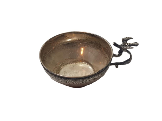 KUŞ APLİKELİ ANTİKA GÜMÜŞ ÇAMÇAK