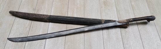 OSMANLI DÖNEMİ ORJİNAL KININDA ÇOK NADİR LEVENT KILICI - DENİZCİ KILICI