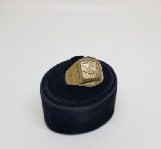 ÜZERİ KALEM İŞÇİLİKLİ EL YAPIMI ANTİKA YÜZÜK