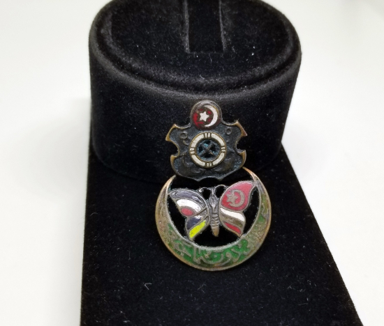 1. DÜNYA SAVAŞI DÖNEMİ DÖRTLÜ İTTİFAK DONANMA CEMİYETİ ROZETİ