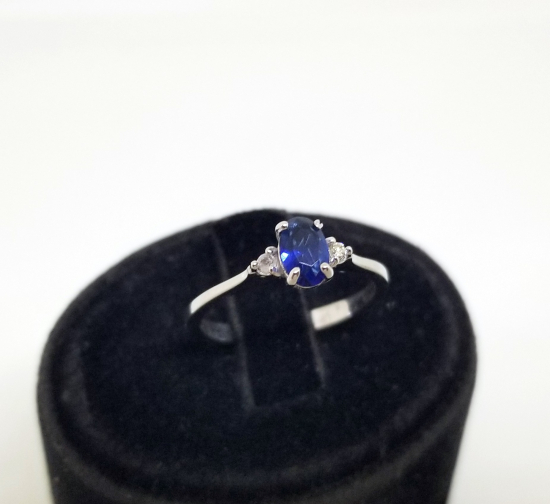 SAFİR VE PIRLANTA TAŞLI ÖZEL YAPIM YÜZÜK