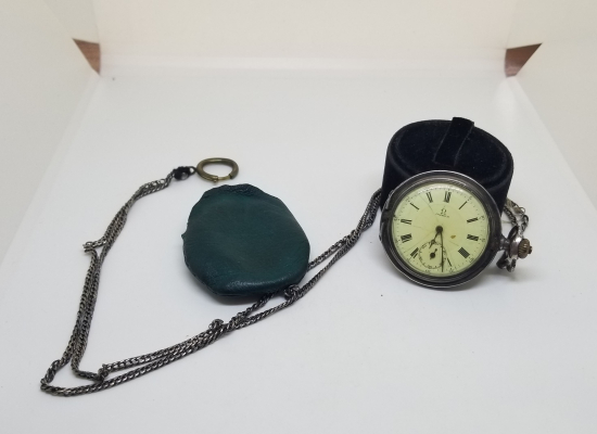 ORİJİNAL GÜMÜŞ KÖSTEĞİYLE KURMALI OMEGA CEP SAATİ