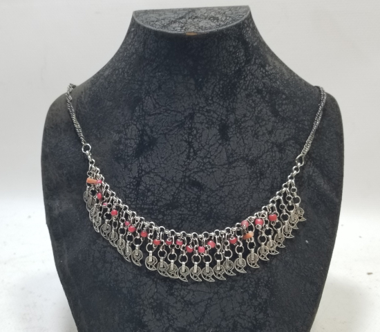 TELKARİ İŞÇİLİKLİ OSMANLI DÖNEMİ NADİR ERMENİ GÜMÜŞ GERDANLIK