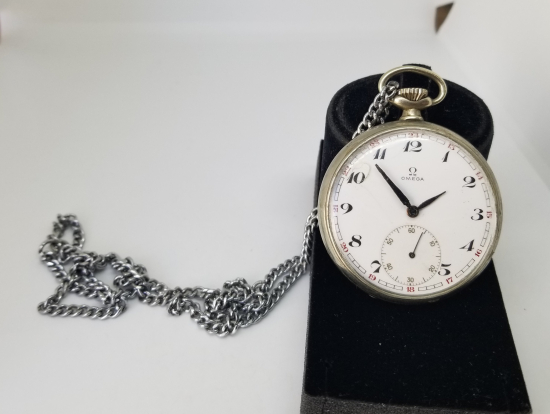 ORİJİNAL KÖSTEĞİYLE ANTİKA OMEGA CEP SAATİ