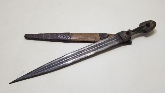 ORİJİNAL KININDA OSMANLI DÖNEMİ BOYNUZ SAPLI ÇERKES KAMASI