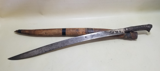 GÜMÜŞ SAPLI OSMANLI DÖNEMİ YENİÇERİ YATAĞAN KILIÇ