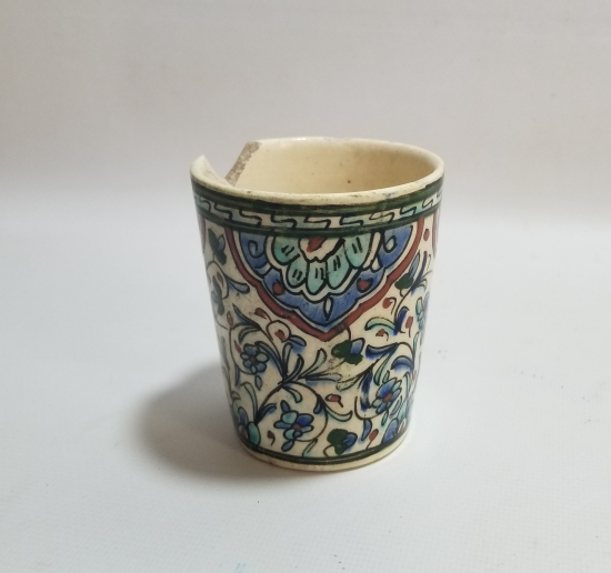 OSMANLI DÖNEMİ EL BOYAMA NADİR KÜTAHYA BARDAK