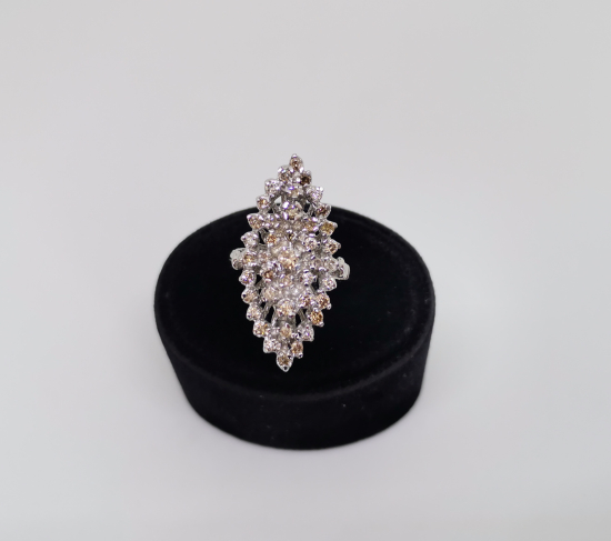 SERPME MEKİK MODELİ PIRLANTA TAŞLI YÜZÜK