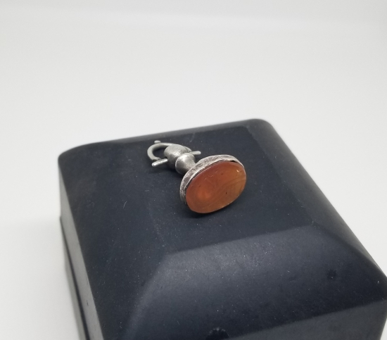 OSMANLI DÖNEMİ AKİK TAŞLI NADİR GÜMÜŞ MÜHÜR