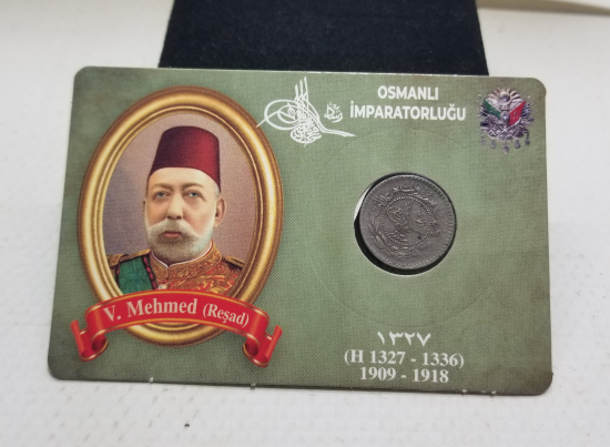 MEHMET REŞAT HAN DÖNEMİ KOLEKSİYONLUK NİKEL 5 PARA