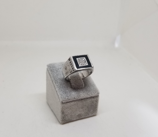 MARGAZİT TAŞLI GÜMÜŞ ERKEK YÜZÜĞÜ