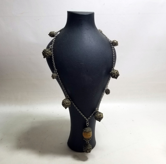 OSMANLI DÖNEMİ ÖZEL DİZAYN BÜYÜK TELKARİ İŞÇİLİKLİ GERDANLIK