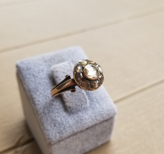 OSMANLI DÖNEMİ ELMAS TAŞLI ALTIN YÜZÜK