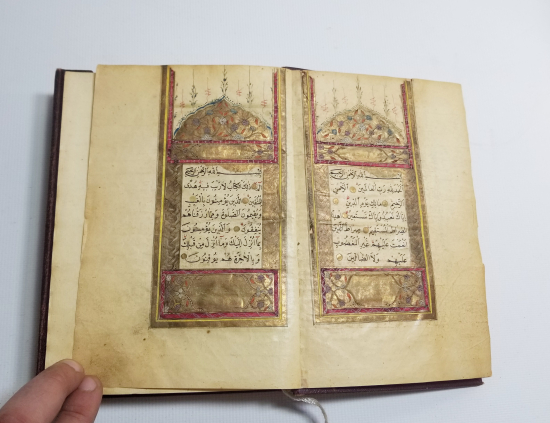 ALTIN TEZHİPLİ NADİR EL YAZMA KUR'AN-I KERİM