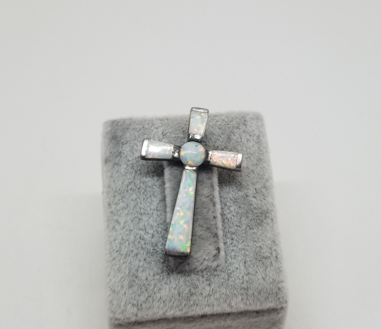 OPAL TAŞLI ÖZEL YAPIM HAÇ FİGÜRÜ