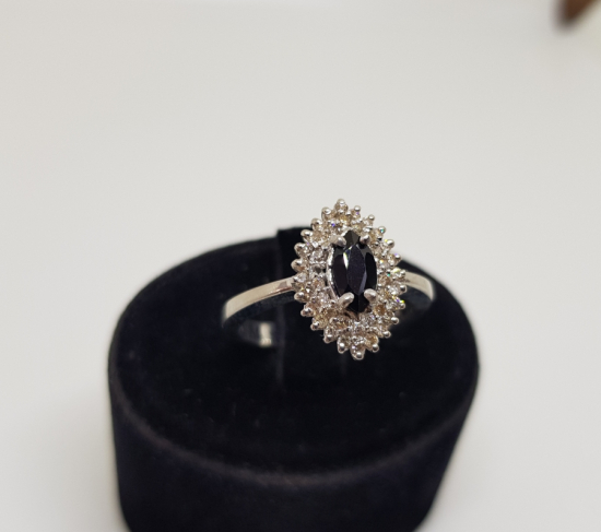 GRANAT VE PIRLANTA TAŞLI YÜZÜK