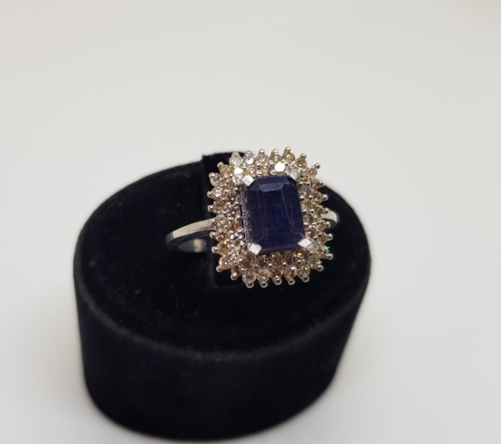 AMETİST VE PIRLANTA TAŞLI YÜZÜK