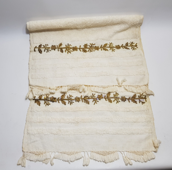 GÜMÜŞ VE ALTIN SIRMA İŞÇİLİKLİ BURSA İŞİ OSMANLI DÖNEMİ PEŞKİR - HAVLU