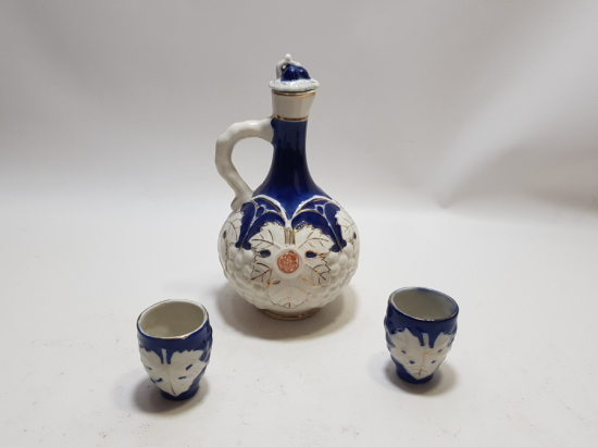 AVRUPA'NIN OSMANLI PAZARI İÇİN YAPTIĞI ÜZERİ ALTIN VARAKLI VE KABARTMA İŞÇİLİKLİ PORSELEN ZEMZEMLİK