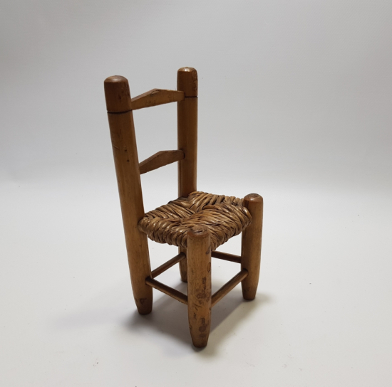OSMANLI DÖNEMİ EL YAPIMI HURMA HASIRLI HİCAZ HATIRASI OYUNCAK ÇOCUK SANDALYESİ