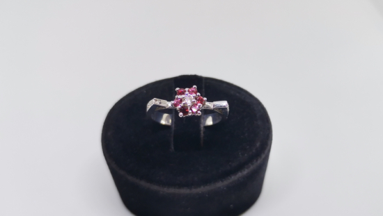 GARNET VE PIRLANTA TAŞLI YÜZÜK