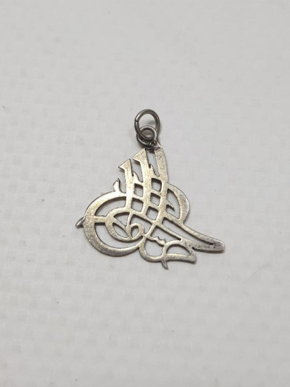 TUĞRA FORMLU GÜMÜŞ KOLYE UCU