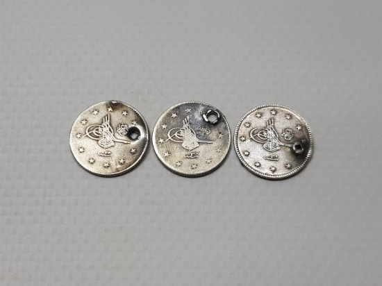 SULTAN ABDÜLHAMİT DÖNEMİ 3 ADET GÜMÜŞ 2 KURUŞ