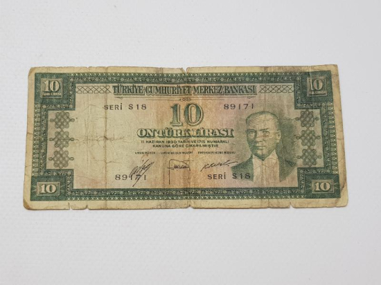 5. EMİSYON KAĞIT 10 LİRA