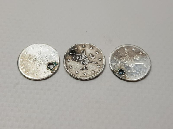 SULTAN MEHMET REŞAT DÖNEMİ 3ADET GÜMÜŞ 2 KURUŞ