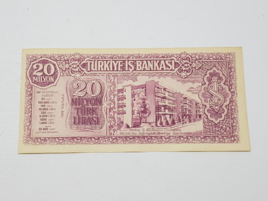 1970 TÜRKİYE İŞBANKASI PARA BENZERİ İKRAMİYE PLANI