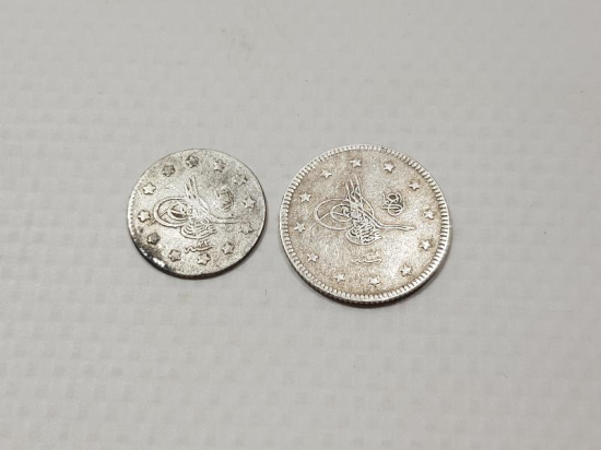 SULTAN ABDULHAMİT DÖNEMİ GÜMÜŞ 1 VE 2 KURUŞ