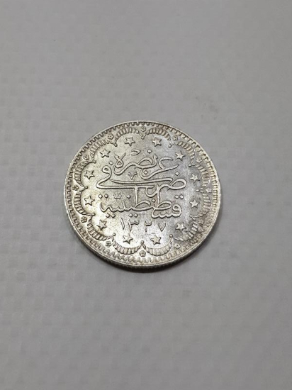 SULTAN MEHMET REŞAT HAN DÖNEMİ GÜMÜŞ 5 KURUŞ MECİDİYE